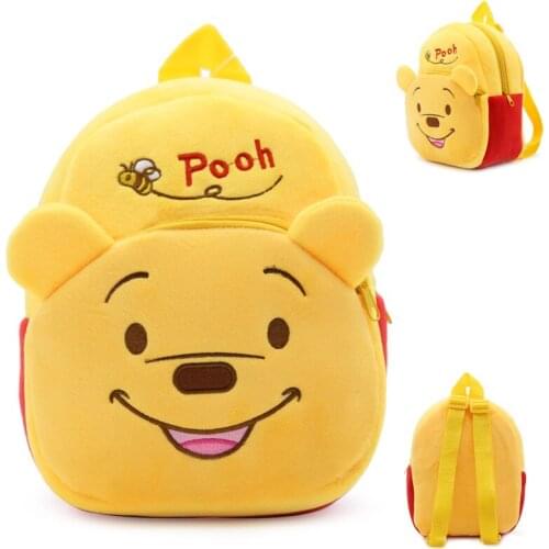 Disney Childrens Pooh Cute Schoolbag Preschool Childrens Backpack Boys and Girls Early Education Small Schoolbag