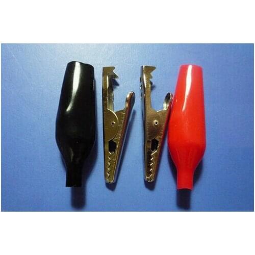 New 10 Pairs/Lot 45mm Size Insulated Alligator Test Lead Clips Clamps Probe (45mm)