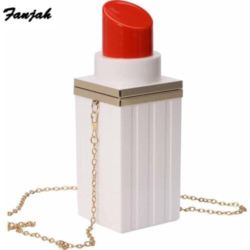 Letode Ma'am Second Gram Force Black Lipstick Shape Dinner Package Wallet Restore Ancient Ways Banquet Handbag