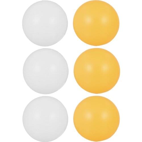 White Yellow 39mm Dia Sports Table Tennis Balls Ping Pong Ball 6 Pcs