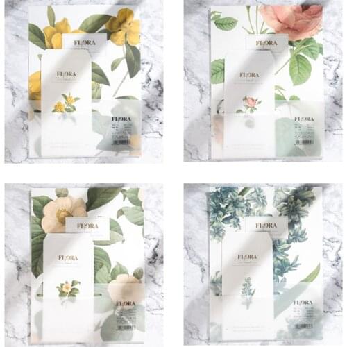 24 Sheet Letter Paper+12Pcs Envelopes Set Express Love Letter Flora Plant Writing Greeting Birthday Message Stationery Supplies