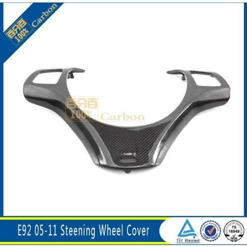 CARBON FIBER M STEERING WHEEL COVER TRIM FOR BMW 3 SERIES E92 E90 E92LCI E91
