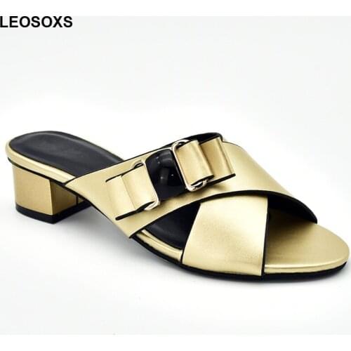 New Fashion Ladies Sandals with Heels Luxury Women Shoe 2020 Elegant Italian Women Party Pumps Slip on Low Heels Pumps for Women