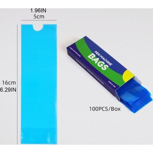 Y1UF 100PCS Disposable Cartridge Tattoo Machine Covers Sleeves Filter Pen Bag Protect Grips Cleaning Supplies Tool