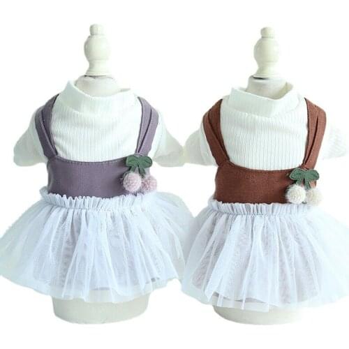 XS Dog Dress Tutu Winter Cat Puppy Small Dog Clothes Chihuahua Yorkshire Shih Tzu Maltese Pomeranian Bichon Pet Clothing Coat