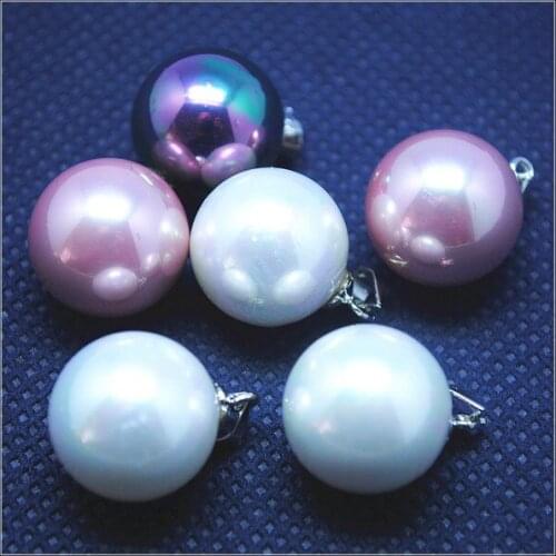 Shell pendants mother of pearl pendants size 16mm round ball loose shell freshwater shell nice items