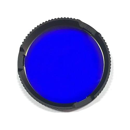 Blue Glass Lens With Plastic Filter Case For P T S M Series LED Flashlight with Head Thread