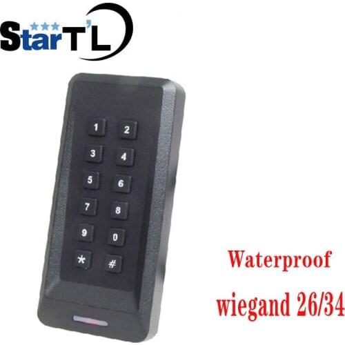 Waterproof keypad wiegand 26 34 proximity 125khz rfid access control card reader