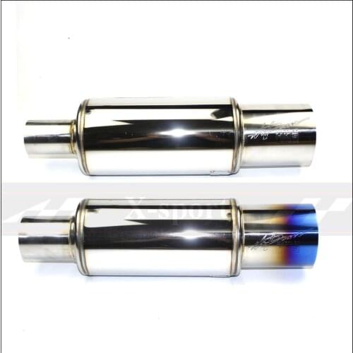 Car Motorcycle Exhaust Systems Muffler Tail Pipe Universal Stainless Steel 2inches 2.5inches Bump LOGO Auto Accessories Mufflers