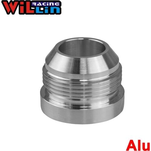 WILLIN - AN04 06 08 10 12 16 20 Aluminum Weld Bungs Straight Weld On Fitting Round Base-WX617-72AL