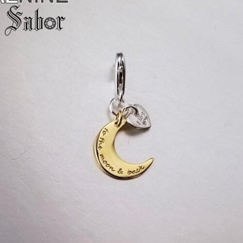 I Love You To The Moon And Back Diy Charms Moon & Heart Mirror The Soul And Transmit A Very Special Love Message 526