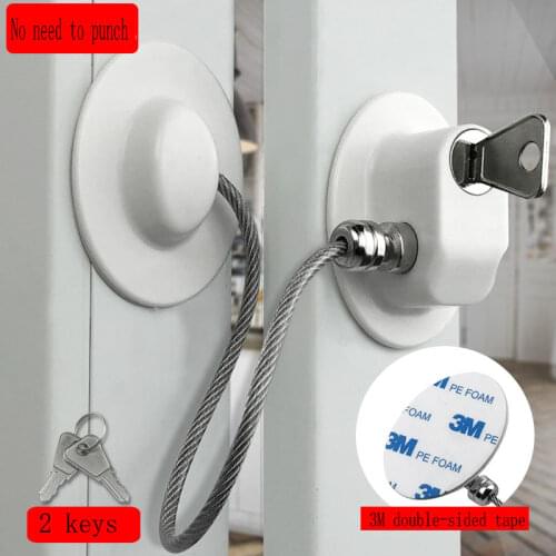 Children Protection Window Lock Anti-Theft Security Lock Baby Safety Door Restrictor Stainless Steel Lock Furniture Hardware