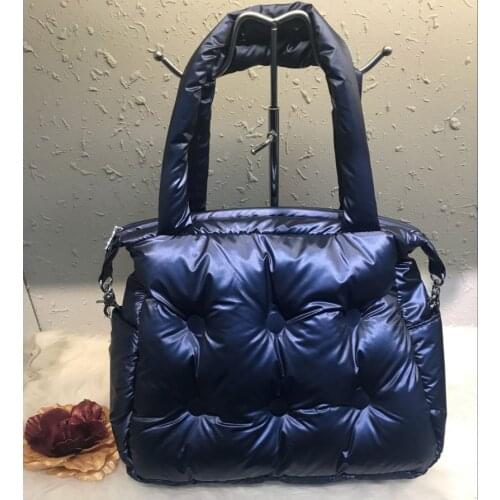 Ladies Shoulder Tote Bag Women Bags Space Pad Cotton Feather Down Bag 2021 Fashion Luxury Designer Handbags