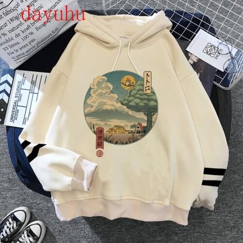 Totoro Studio Ghibli Kawaii Funny Cartoon Hoodies Women Ullzang Cute Anime Graphic Sweatshirt Spirited Away Tops Hoody Female