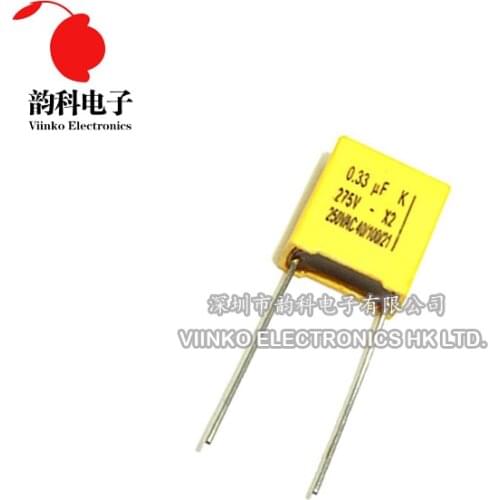 10pcs 275V X2 capacitor Pitch 10mm 275VAC X2 Polypropylene film capacitor 0.33uF 330nF