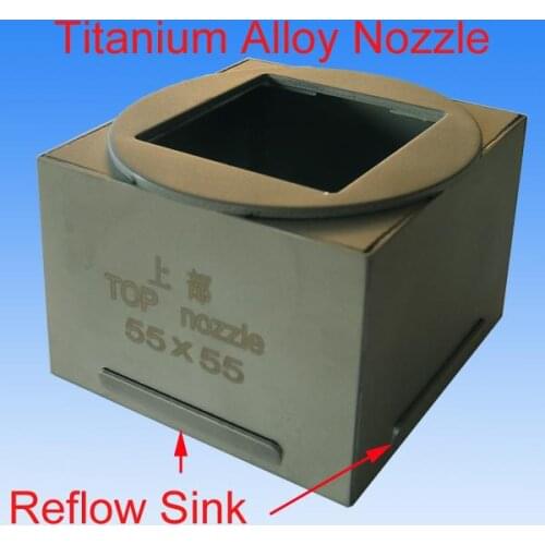 10PCS 55x55mm Authentic Titanium Alloy TOP BGA Hot Air Nozzles For zhuomao ZM-R590 ZM5830 ZM5860C ZM6200 ZM6800