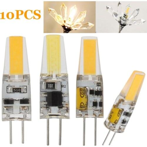 10Pcs/Lot LED Lamp G4 AC DC 12V 220V 6W COB LED Bulb Mini G4 G9 360 Beam Angle Replace Halogen Lights For Home Lighting