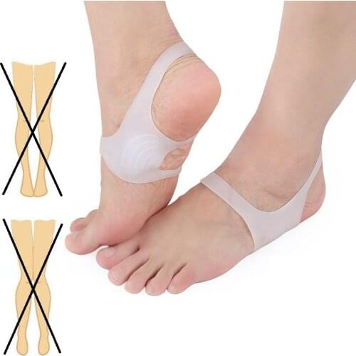 2pcs O-type Foot Corrector Insoles Pads No Slip Shoes For Men And Women Silicone Orthopedic Insoles Soft Gel Foot Care Tool