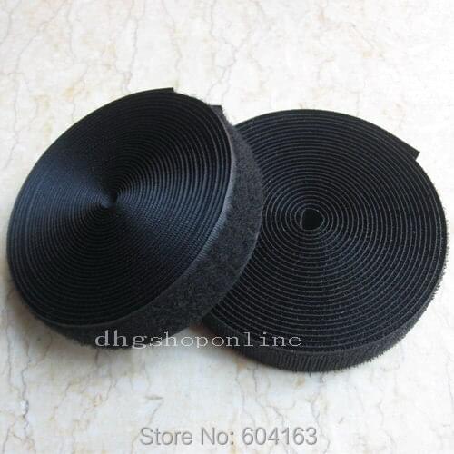 27 yard 1" 25mm Sew On Roll Hook Loop Tape hard soft Black