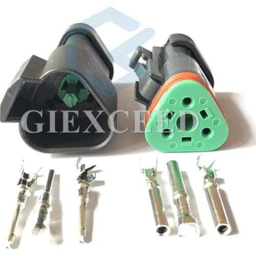 3 Pin Automotive Connector DT Series DT04-3P-E005 DT06-3S-E005 For Deutsch Female And Male Auto Plug