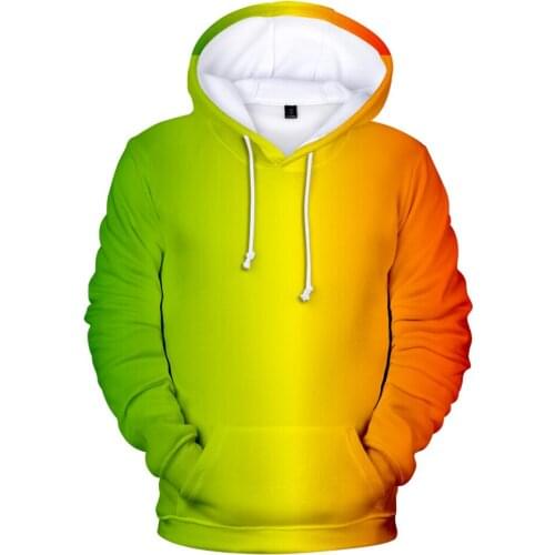 QNPQYX 3D Autumn Hoodies Men/Women Sweatshirts Custom Colourful Gradient Hooded Solid Hooded Boy/Girls Polluvers Winter Coats