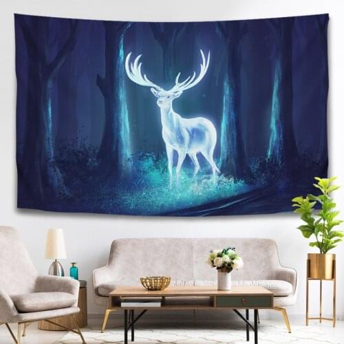5 Styles Totem Nordic Elk Tapestry Art Decorative Background Cloth Fashion Shawl Abstract Hanging Cloth Cover Towel