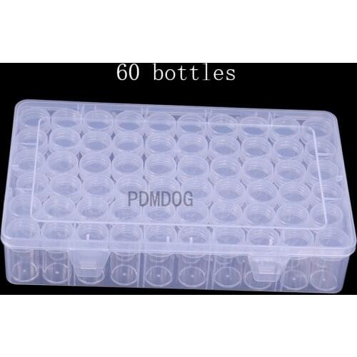 60/32 Bottles Jar Round Diamond Painting Storage box Diamond Painting Accessories Beads Container Mosaic Storage boxes Tools