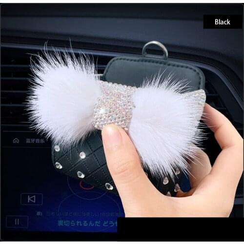 Car Air Outlet Bag Car Hanging Bag In-Car Diamond-Encrusted Mobile Phone Bag Multi-Function Storage Box Storage Bag