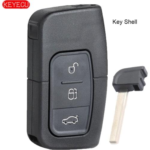 KEYECU Smart Remote Car Key Shell Case Fob Covers 3 Button for Focus Mondeo Galaxy S-Max