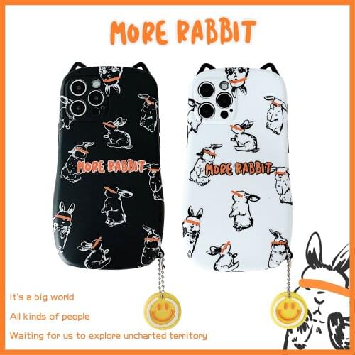 With Bracelet 3D Cartoon Rabbit Cat Ear Case For iPhone 11 12 Pro Max 7 8 Plus XR X XS MAX for Huawei Mate 30 40 Pro P40 p40pro