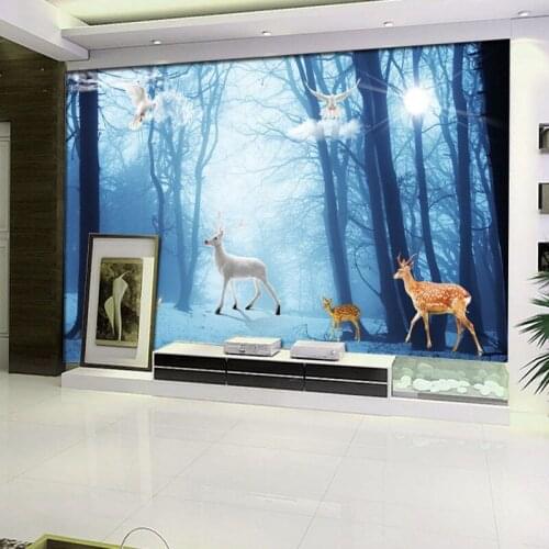 Photo wallpaper Fashion elk woods mural living room TV wall lobby Wallpaper stereo bedroom custom studio office mural
