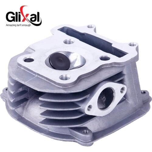 Glixal GY6 125cc Chinese Scooter Engine 52.4mm Cylinder Head Assy with Valves for 4T 152QMI ATV Go Kart Buggy Moped Quad