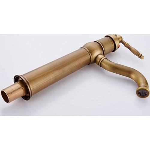 Artistic Bathroom Vessel Sink Faucet Single Lever Swivel Spout Basin Faucet Deck Mounted Bathroom Kitchen Mixer Tap Hot Cold Tap