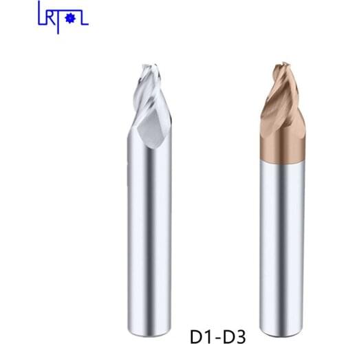 HRC55 Taper Milling Cutter Diameter 1-3mm with Coating CNC Machine Chamfer End Mill