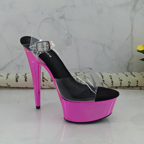 Leecabe stock 15CM/6inches platform Pole Dance sandals shoes