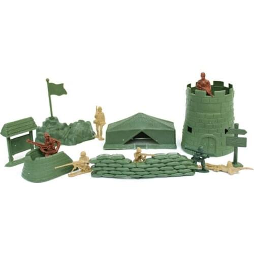 Soldier Model Sandbox Game Military Plastic Toy Soldier Army Men Figures & Accessories Playset Kit Gift Model Toy for Kids Boys