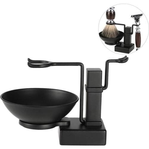 2 In 1 Shaving Stand Holder Set For Shaving Brush Razor Soap Bowl Mug Cup Set For Men Shaving Kit Male Facial Cleaning Tool