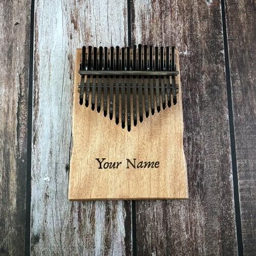 New Design Single board 17 Key Kalimba African Solid Mahogany Thumb Finger Piano Sanza Mbira Calimba Custom Engrave name/logo