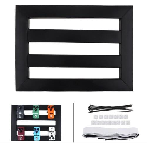 37 x 27cm Guitar Pedal Board Setup Style DIY Guitar Effect Pedalboard Aluminum Alloy with Installation Accessories