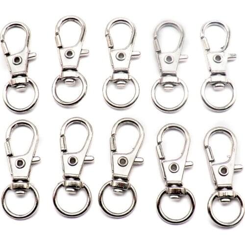 Wholesale 100 X Silver Key Ring KeyChain Split Chain For Key Rings Dog Tag Accessories For Pet Tag Bag Decoration Jewelry Buckle