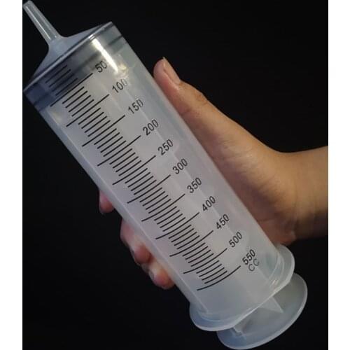 Syringe 500ML Large Capacity Syringe Reusable Pump Measuring With Tube Feeding