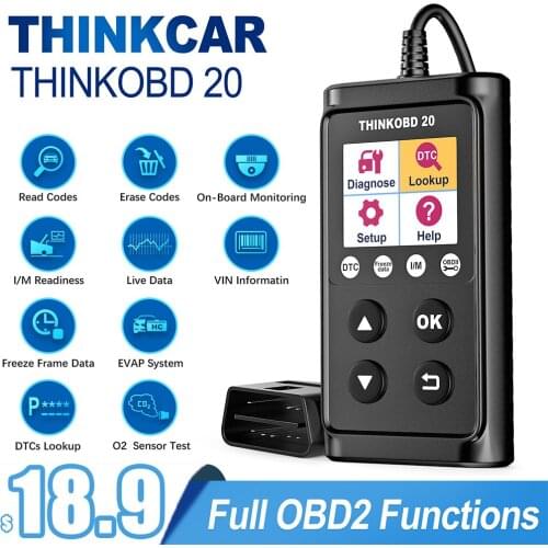 THINKCAR ThinkOBD 20 Full OBD2 Scanner Code Reader Turn Off Engine Light Automotive Scanner Multilingual Obd Car Diagnostic Tool