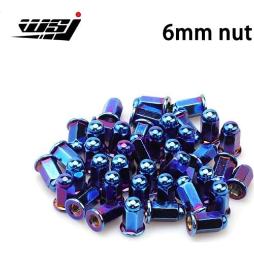 Steel screw Blue plated color Nut cross head self-tapping screw 6mm motorcycle electric car