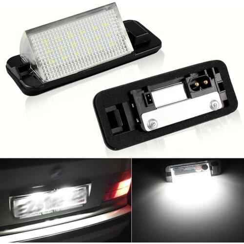 LED CANBUS Car No Error License Plate Lights bulb For BMW E36 (1992-1998) AUTO Number Plate Lamp White No Hyper Flash @12V