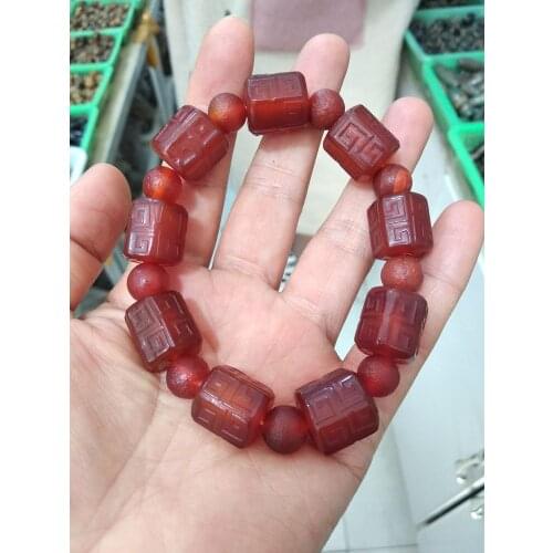 Rare Nature Vein Tibetan Dzi Bead Amulet 21 eyes Bead Pendant Bless Hanging Necklace with