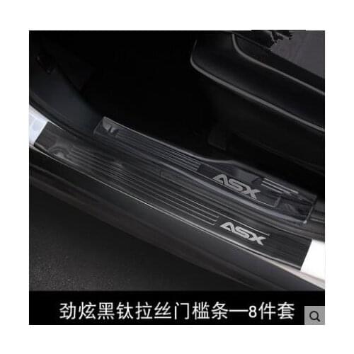 High quality Car styling stainless steel scuff plate door sill Extended welcome pedal for Mitsubishi ASX 2013 -2018