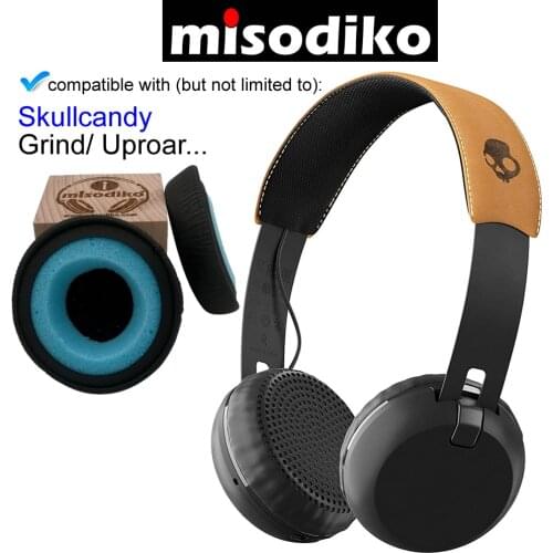 Misodiko Replacement Cushions Ear Pads for Skullcandy Grind/ Uproar On-Ear Headphones, Repair Parts Earmuff Earpads Pillow Cover