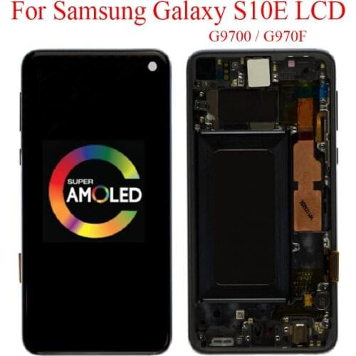 ORIGINAL AMOLED For Samsung Galaxy S10E LCD Display Touch Screen With Frame For Samsung G9700 G970F G970U G970N LCD Assembly