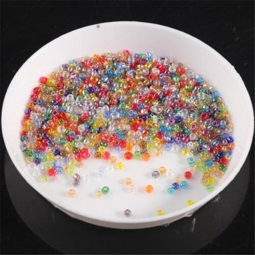 1.5mm/10g/Bag Glass Beads Mix Colors Colorful Silver Lined Czech Glass Seed Bead For Jewelry Making DIY Bracelets Accessories