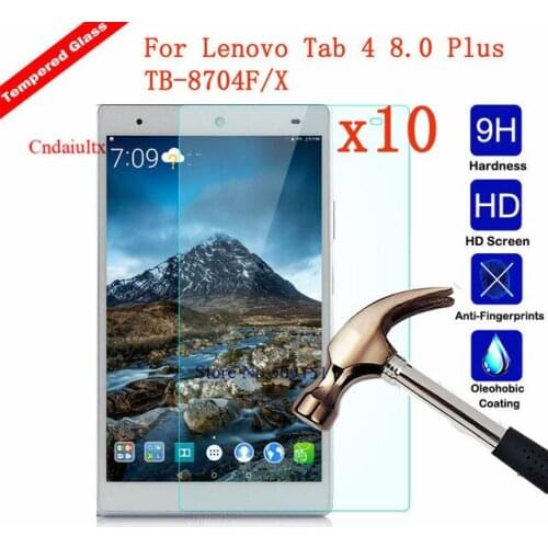 10 PCS For Lenovo TAB4 8 Plus TAB 4 8 Plus TB-8704N TB-8704F TB-8704 9H Tempered Glass Screen Protector Protective Film Guard